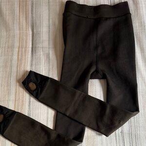 Fleece-Lined Thermal Leggings – Black (Size W02 / fits S–M)